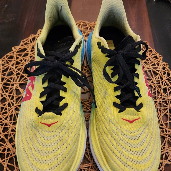 Hoka Mach 5 Women's Sneakers in Vibrant Yellow and Blue - Size 9.5 - Picture 5 of 5